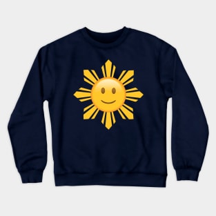 Smiling Filipino Sun Emoji Face Crewneck Sweatshirt